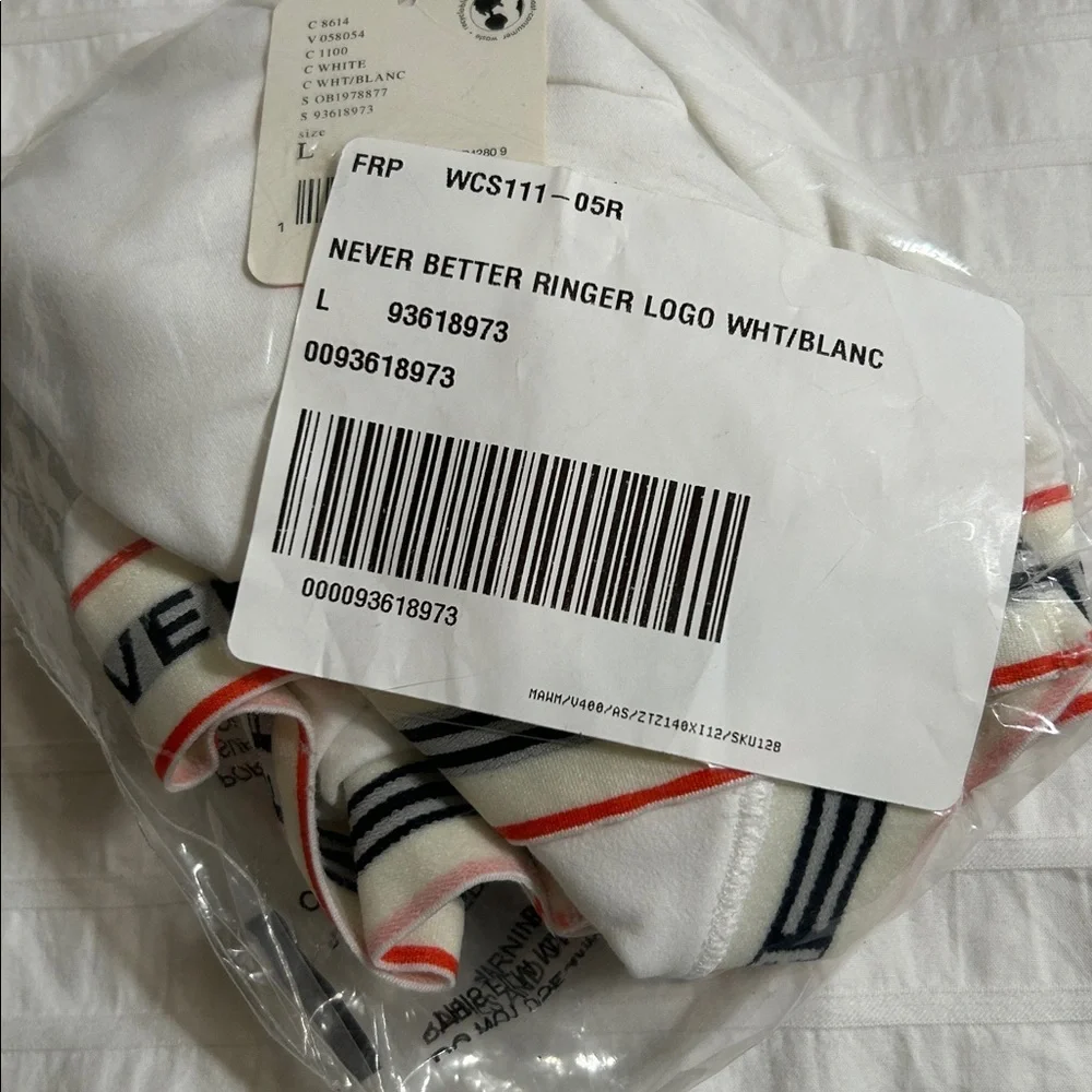 Free People Movement Never Better Ringer Logo Sports. Color white Size L - Picture 12 of 13